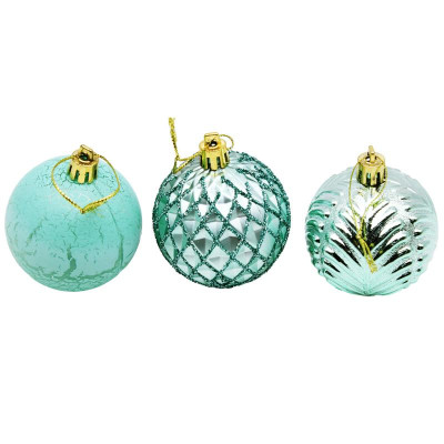 Hộp 12 Trái Châu Trang Trí Giáng Sinh - 6ADBCL12-H6 - Màu Xanh Mint