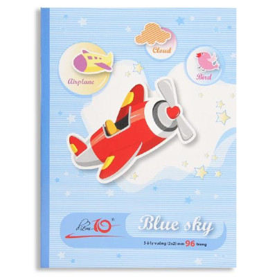 Bộ 5 Tập học sinh 96 trang Thiên Long Điểm 10 TP-NB057- 96 trang - 5 ô ly vuông