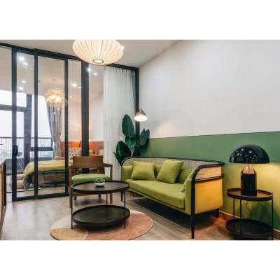 Sofa Targa - Sofa ghế tựa mây đan tự nhiên, khung bọc vải, nỉ, da, màu tùy chọn