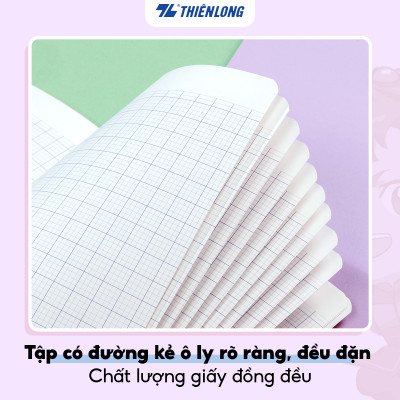 Tập học sinh 48 trang 4 ô ly vuông 2.5mm 100gsm Thiên Long - Akooland thế giới học cụ thần kỳ - Mẫu ngẫu nhiên