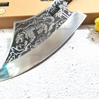 DAO BẾP - DAO THÁI CHẶT HOA VĂN HỔ MÃ A1 DT150 NT topcomshop vn