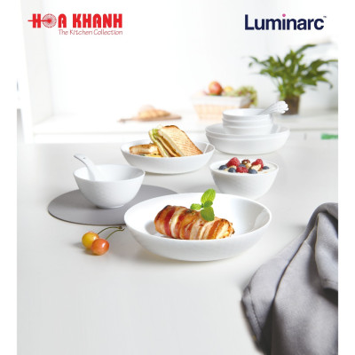 Đĩa Thủy Tinh Luminarc Shells 19cm đựng thức ăn, cường lực, chịu nhiệt - Bộ 3 đĩa - Q1660