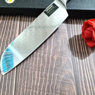 DAO - DAO BẾP NHẬT BẢN SANTOKU THÉP DAMASCUS MÃ A11 DT116 nt topcomshop vn