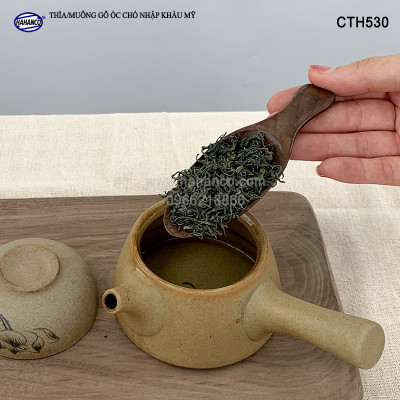 Muỗng xúc trà gỗ óc Chó siêu sạch - Trong văn hóa trà đạo Nhật Bản - decor trang trí, cafe, xúc gia vị - CTH530 - An toàn cho sức khỏe