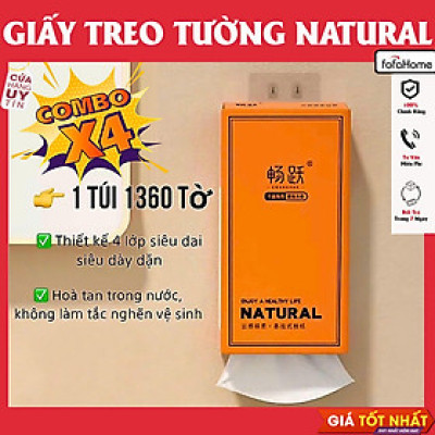[1 THÙNG 4 BỊCH ] Giấy Vệ Sinh Treo Tường Nội Địa Trung Làm Từ Bột Gỗ Nguyên Sinh An Toàn Sức Khoẻ Siêu Tiện Lợi