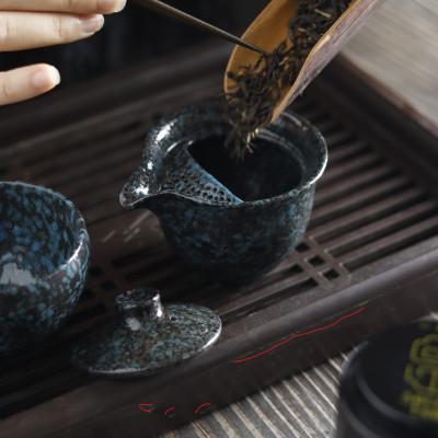 Bộ ấm trà độc ẩm | Gốm men nhật cao cấp, sang trọng | Nghệ nhân làm gốm vuốt tay với 45 lỗ lọc tinh xảo