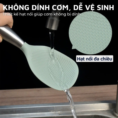 Muỗng xới cơm chống dính tay cầm inox 304 DandiHome