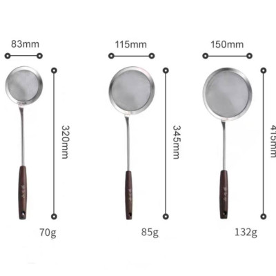 Bộ 3 vợt lưới rổ lọc cán vòng vợt lẩu 304