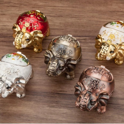 HÀNG CAO CẤP - gạt tàn chú voi đứng bằng đồng ( tặng sét 4 cọ vệ sinh vòi ám nội địa nhật )