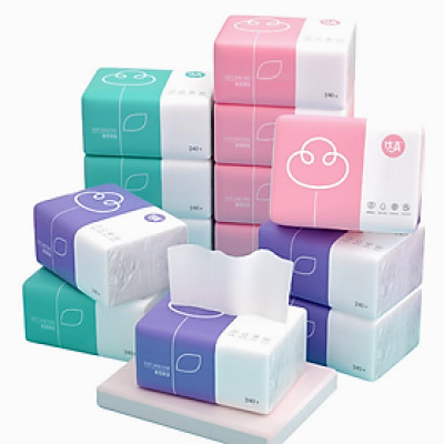 Khăn giấy topgia 4 lớp cao cấp dạng rút tiết kiệm, tiện lợi, siêu mềm mịn an toàn cho mọi loại da 16gói