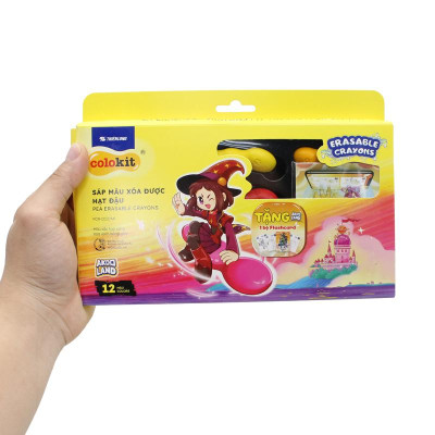 Hộp 12 Sáp Màu Rửa Được Hạt Đậu Colorkit - Thiên Long PCR-C017/AK