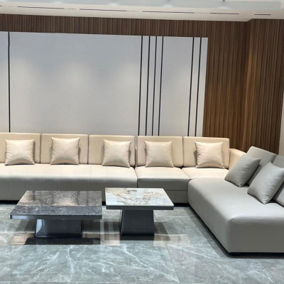 Sofa băng da bò Italy Juno sofa màu vàng SFLCT12 2m4 x 1m6 hàng cao cấp chuẩn da bò nhập khẩu Ý