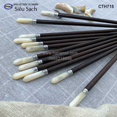 Đũa Trắc đầu ốc biển đai Bạc Super VIP - đủ mẫu (10 đôi/Hộp) dành cho nhà giàu - Sang trọng - Đẳng cấp