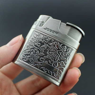 Vỏ Hột Quẹt Bật Lửa Gas Jobon ZB-318 Thiết Kế Đẹp Độc Lạ Họa Tiết Hoa Văn Cổ Sang Trọng - Dùng Gas Đá Cao Cấp