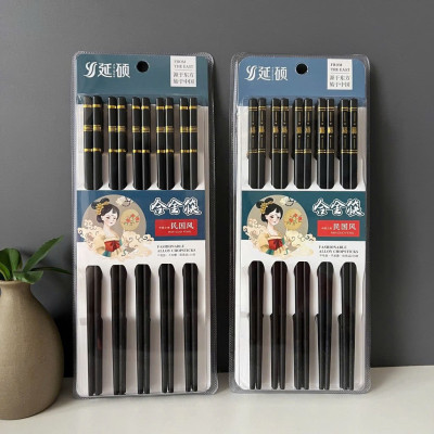 Đũa - Combo 30 đôi đũa khảm vàng - Đũa ăn viền vàng - đũa ăn cơm - đũa ăn đen viền vàng - Hàng chính hãng