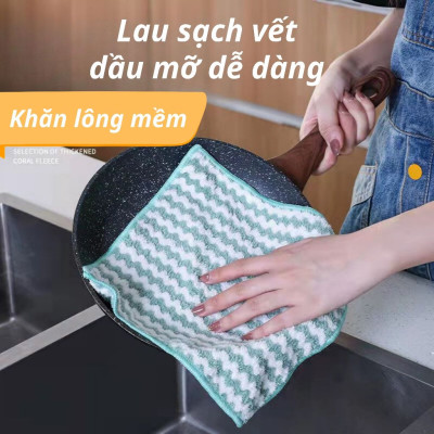 Combo 10 Khăn Lau Bếp Sọc Vằn Thấm Hút Tốt, Không Sổ Lông Rụng Sợi, Khăn Lau Đa Năng Lau Bát, Lau Bếp, Lau Chén