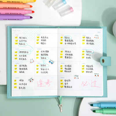  Bút dấu dòng dạ quang màu Macaron Deli – 6 chiếc/ hộp- S605