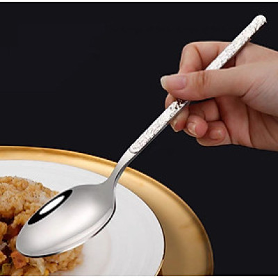 THÌA ĂN LUXURY SANG TRỌNG PHONG CÁCH HOA VĂN BẮC ÂU CAO CẤP - DÀI 21CM