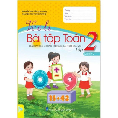 ` Sách - Combo Vở ô li bài tập Toán lớp 2 - quyển 1 + 2 (Biên soạn theo chương trình giáo dục phổ thông mới )