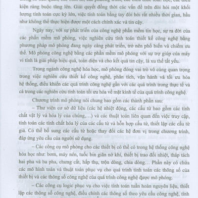 Mô phỏng các quá trình cơ bản trong công nghệ hóa học