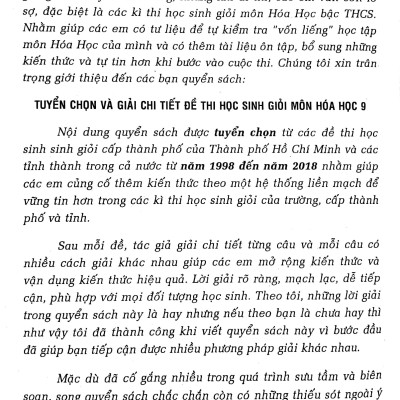 Tuyển Chọn Và Giải Chi Tiết Đề Thi Học Sinh Giỏi - Môn Hóa Học 9 (Phiên Bản Mới Nhất)