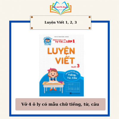  Sách - Combo 3 cuốn Luyện Viết - Tâm thế vào lớp 1 - Quyển 123 (3 cuốn)