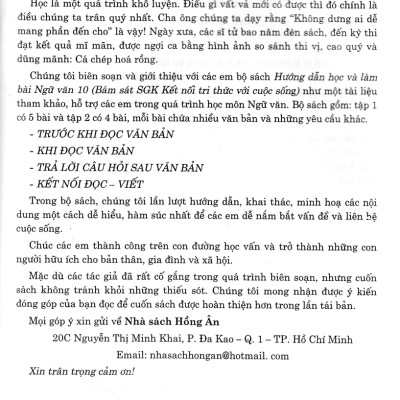 Sách tham khảo- Hướng Dẫn Học Và Làm Bài Ngữ Văn 10 - Tập 1 (Bám Sát SGK Kết Nối Tri Thức Với Cuộc Sống)_HA