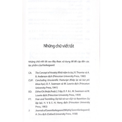 Dẫn Luận Về  Kierkegaard