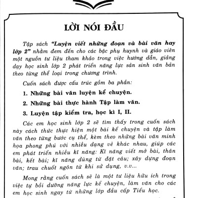 Luyện Viết Những Đoạn Và Bài Văn Hay - Lớp 2 (Biên Soạn Theo Chương Trinh GDPT Mới) (Dùng Chung Cho Các Bộ SGK Hiện Hành)