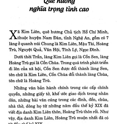 Di Sản Hồ Chí Minh - Quê Hương Và Gia Thế Chủ Tịch Hồ Chí Minh (Tái Bản 2019)