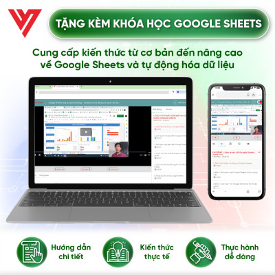 Combo 4 Sách Excel - Google Sheet - 150 TT - Power Query ĐÀO TẠO TIN HỌC Ứng Dụng Văn Phòng Kèm Video Khóa Học