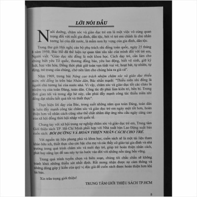 Sách Bồi Dưỡng và Hoàn Thiện Nhân Cách Cho Trẻ - V1237P