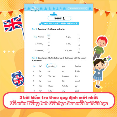 Big 4 Bộ đề tự kiểm tra 4 kỹ năng Nghe - Nói - Đọc - Viết (cơ bản và nâng cao) Tiếng Anh lớp 4 tập 1 (Global)