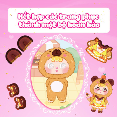Combo 5 Cuốn Mini Fashion (500+ stickers dễ thương) - Sách bóc dán sticker cho bé gái