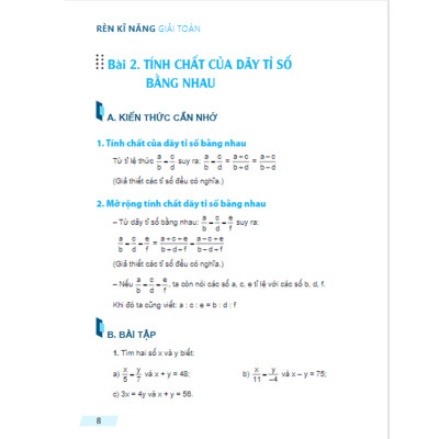 Sách: Rèn Kĩ Năng Giải Toán Lớp 7 - Tập 2