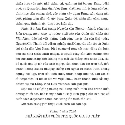 Đại tướng Nguyễn Chí Thanh nhà lãnh đạo xuất sắc của Đảng vị tướng tài ba của quân đội nhân dân Việt Nam ( bản in 2024)
