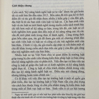 Kỹ năng hành nghề luật sư tư vấn
