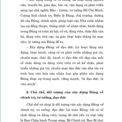 Tài liệu nhận thức và triển khai công tác xây dựng Đảng về chính trị, tư tưởng, đạo đức trong giai đoạn hiện nay