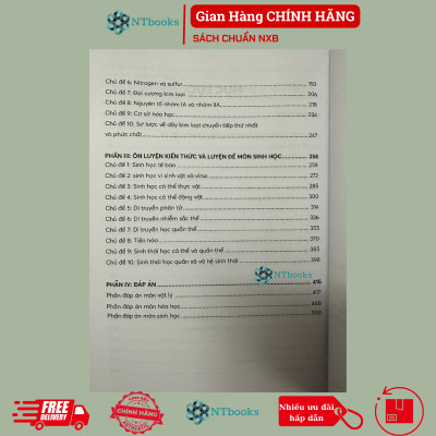 Sách Trọng tâm kiến thức & câu hỏi ôn luyện các môn Khoa học tự nhiên