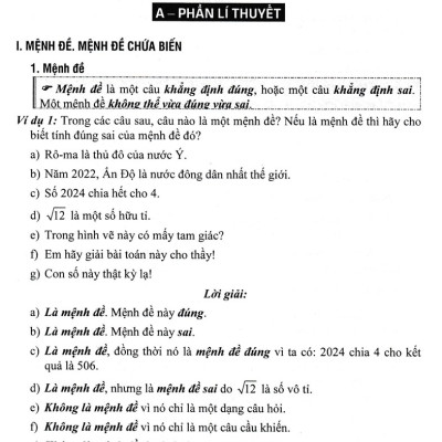 Sách Tham Khảo Toán 10 (Dùng Chung Cho Các Bộ SGK Hiện Hành) - HA