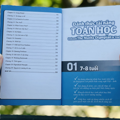Combo sách sổ tay bài tập toán, đánh thức tài năng toán học 1 (bộ 2 cuốn ), tổng hợp kiến thức toán - Á Châu Books, bìa cứng, in màu