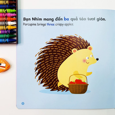 Sách - Combo 8 cuốn Ehon Toán Học Đầu Đời Cùng Con Học Toán - Song Ngữ Việt Anh  Cho Bé 0-3 Tuổi
