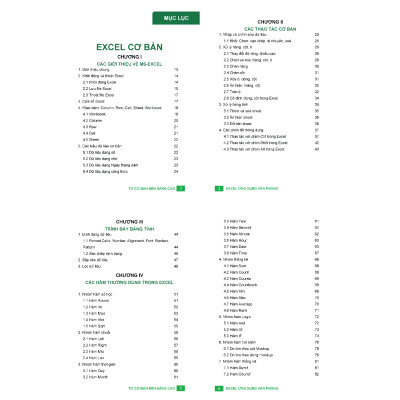Combo 4 Sách Excel - Google Sheet - 150 TT - Power Query ĐÀO TẠO TIN HỌC Ứng Dụng Văn Phòng Kèm Video Khóa Học