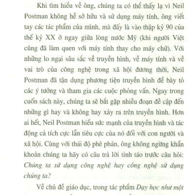 Chung CUộc Của Giáo Dục - Neil Postman - Nguyễn Quang Kính dịch - (bìa mềm)