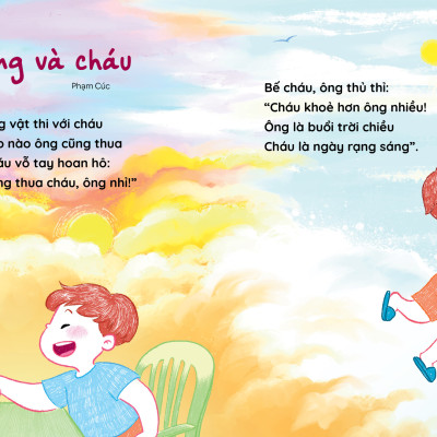 Combo Thơ gia đình yêu thương : Ông bà bố mẹ ( Đại Mai ) + Tặng tẩy chì mặt cười xinh xắn