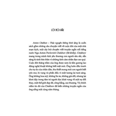 Anton Chekhov - Thảo Nguyên Không Bình Lặng - Bản Quyền