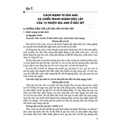 Sách - Hướng Dẫn Trả Lời Câu Hỏi Và Bài Tập Lịch Sử Lớp 8 - Bám Sát SGK Kết Nối Tri Thức Với Cuộc Sống - Hồng Ân