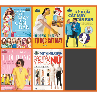 Sách - Combo 5 Cuốn Cắt May Cho Người Bắt Đầu Tự Học Đến Nâng Cao - Triệu Thị Chơi - Quỳnh Hươn
