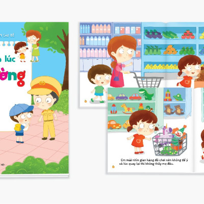 Bộ sách Cẩm nang an toàn cho bé 3 - 16 tuổi - Gồm 6 cuốn (an toàn khi Lạc đường, Động đất, Lũ lụt, Hỏa hoạn, Dịch bệnh, Tham gia giao thông) - Có file nghe