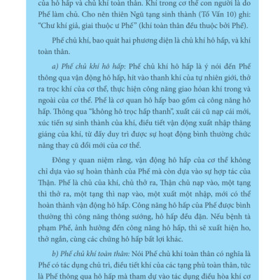 Phế Đại Trường Trong Đông Y